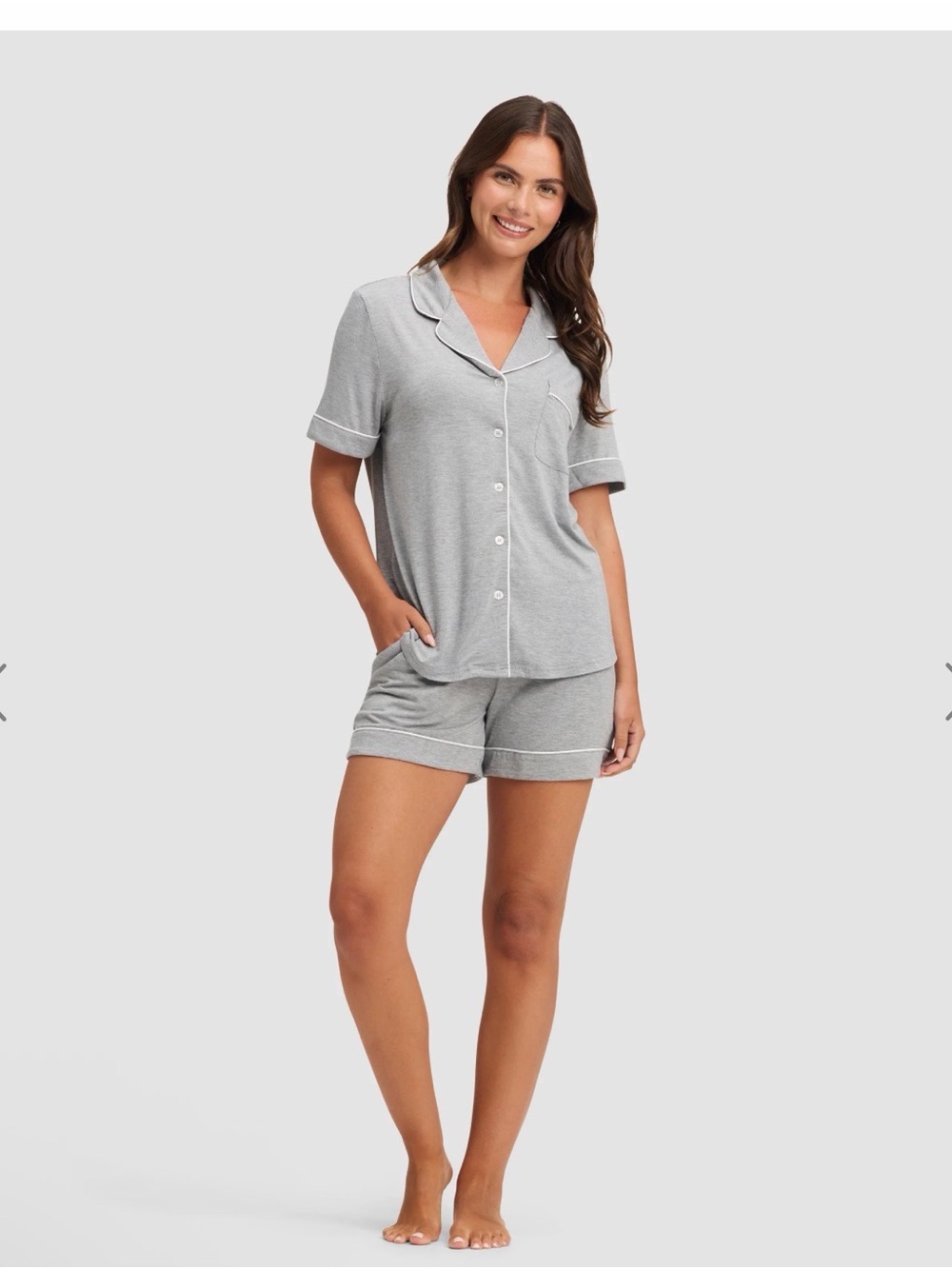 Classic Short-Sleeve Sleep Set - Gray